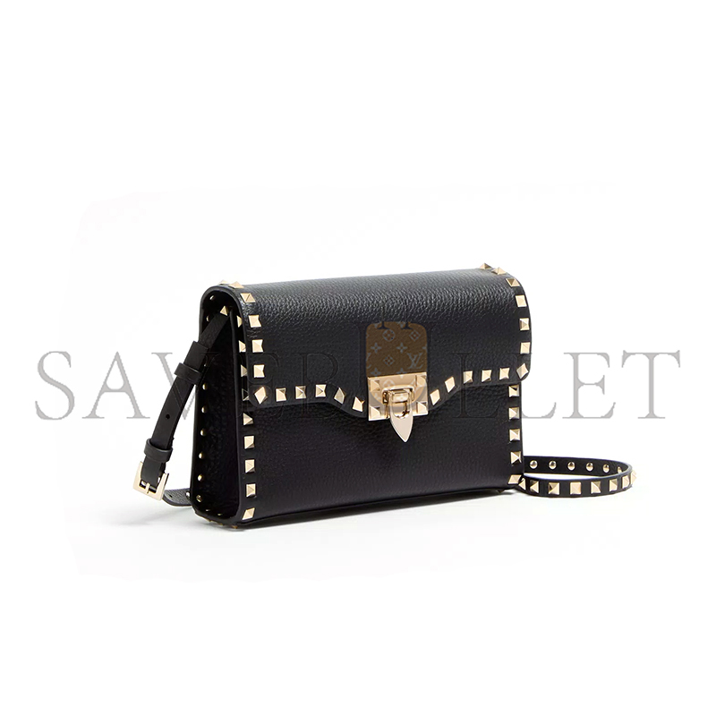 VALENTINO GARAVANI SMALL ROCKSTUD GRAINY CALFSKIN CROSSBODY BAG 7W2B0181VSF_0NO (22.5*15*6cm) VALENTINO GARAVANI SMALL ROCKSTUD GRAINY CALFSKIN CROSSBODY BAG 7W2B0181VSF_0NO (22.5*15*6cm)